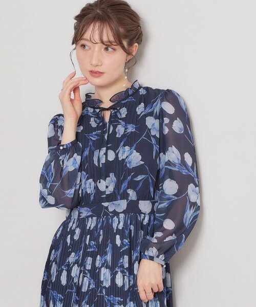 couture brooch(クチュールブローチ)の「【洗える・着映え】チューリップ柄 ワンピース(ワンピース・レディース・オフホワイト・36/38/40/42)」の17枚目の写真