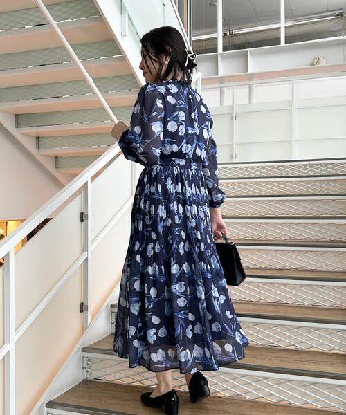 couture brooch(クチュールブローチ)の「【洗える・着映え】チューリップ柄 ワンピース(ワンピース・レディース・オフホワイト・36/38/40/42)」の20枚目の写真