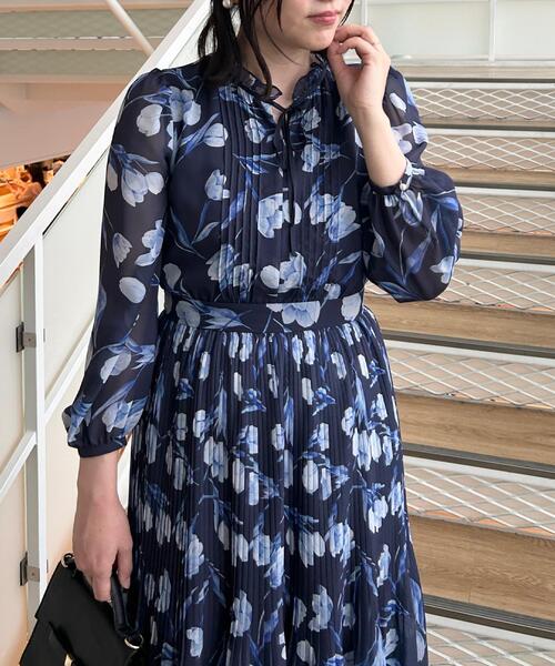 couture brooch(クチュールブローチ)の「【洗える・着映え】チューリップ柄 ワンピース(ワンピース・レディース・オフホワイト・36/38/40/42)」の21枚目の写真