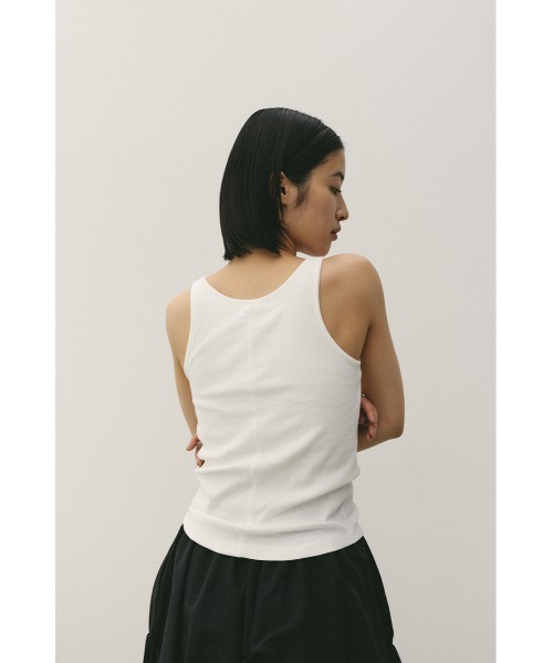 STYLEMIXER(スタイルミキサー)の「カップ付きリブタンクトップ(タンクトップ・レディース・ブラック/ホワイト・SMALL/MEDIUM)」の5枚目の写真