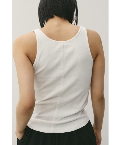 STYLEMIXER(スタイルミキサー)の「カップ付きリブタンクトップ(タンクトップ・レディース・ブラック/ホワイト・SMALL/MEDIUM)」の6枚目の写真