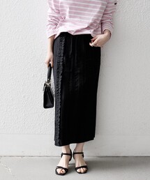 SHIPS any | SHIPS any:〈手洗い可能〉リネンミックス Iライン フリル イージー スカート(スカート)