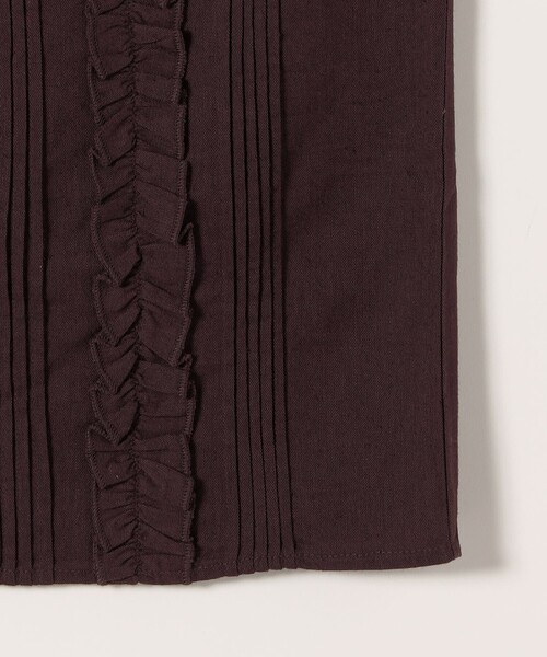 SHIPS any（シップス エニィ）の「SHIPS any:〈手洗い可能〉リネンミックス Iライン フリル イージー スカート（スカート・レディース・ブラウン/オフホワイト/ブラック・ONE SIZE）」の19枚目の写真