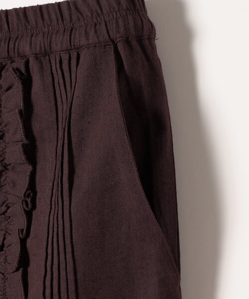 SHIPS any（シップス エニィ）の「SHIPS any:〈手洗い可能〉リネンミックス Iライン フリル イージー スカート（スカート・レディース・ブラウン/オフホワイト/ブラック・ONE SIZE）」の20枚目の写真