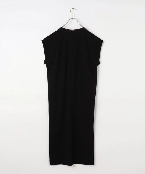 Rie Miller(リエミラー)の「ウォッシャブル袖口リブマキシ丈ワンピースジョーゼットダンボール(ワンピース・レディース・ブラック/オフホワイト・38)」の6枚目の写真