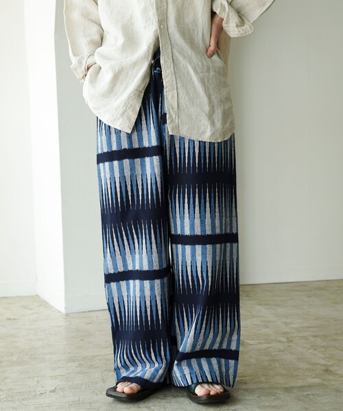 fennica(フェニカ)の「久留米絣 イージーパンツ 26SS(その他パンツ・メンズ・その他/ホワイト/ネイビー・MEDIUM/LARGE/SMALL)」の3枚目の写真