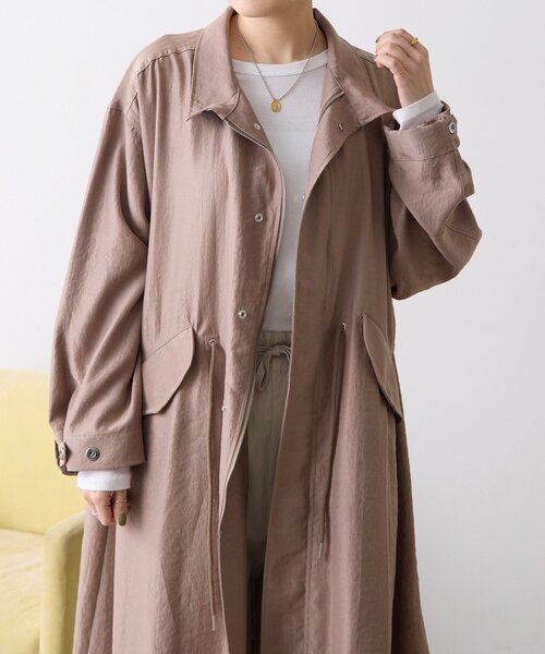 ear PAPILLONNER（イアパピヨネ）の「ステンカラーコート【SUM1 STYLE】（その他アウター・レディース・モカ/ベージュ・FREE）」の2枚目の写真