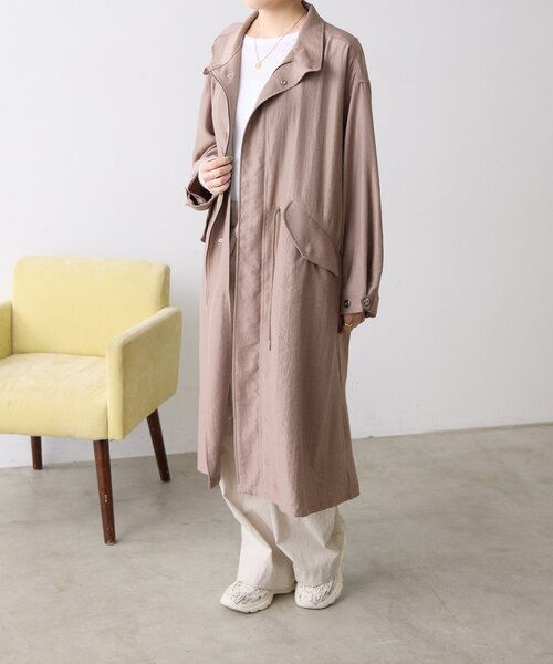 ear PAPILLONNER（イアパピヨネ）の「ステンカラーコート【SUM1 STYLE】（その他アウター・レディース・モカ/ベージュ・FREE）」の8枚目の写真