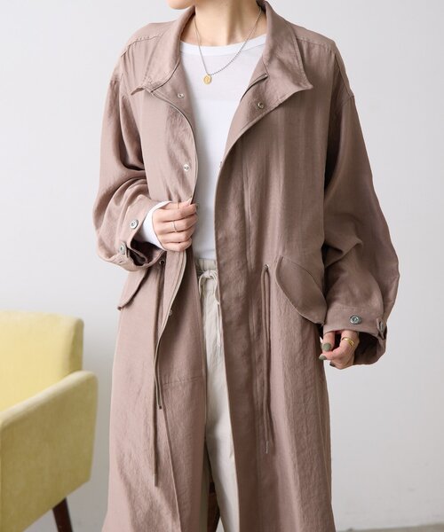 ear PAPILLONNER（イアパピヨネ）の「ステンカラーコート【SUM1 STYLE】（その他アウター・レディース・モカ/ベージュ・FREE）」の11枚目の写真
