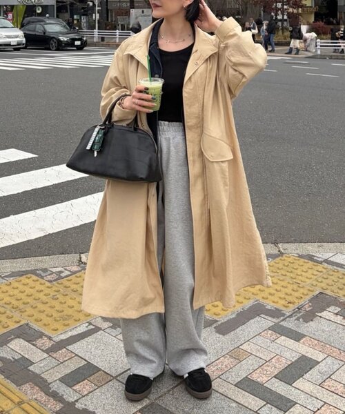ear PAPILLONNER（イアパピヨネ）の「ステンカラーコート【SUM1 STYLE】（その他アウター・レディース・モカ/ベージュ・FREE）」の20枚目の写真