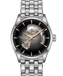 HAMILTON [ハミルトン] 腕時計 Jazzmaster （ジャズマスター） Open Heart オート 自動巻き 42MM ブラック×シルバー