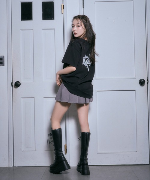 ANDGEEBEE（アンジービー）の「レースハートTシャツ（Tシャツ/カットソー・レディース・チャコールグレー/ブラック/ホワイト・SMALL/X-LARGE）」の16枚目の写真