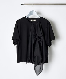 RUMCHE（ラムシェ）の「Tuck Chief Cutsew Tops / タックチーフカットソートップス（Tシャツ/カットソー）」