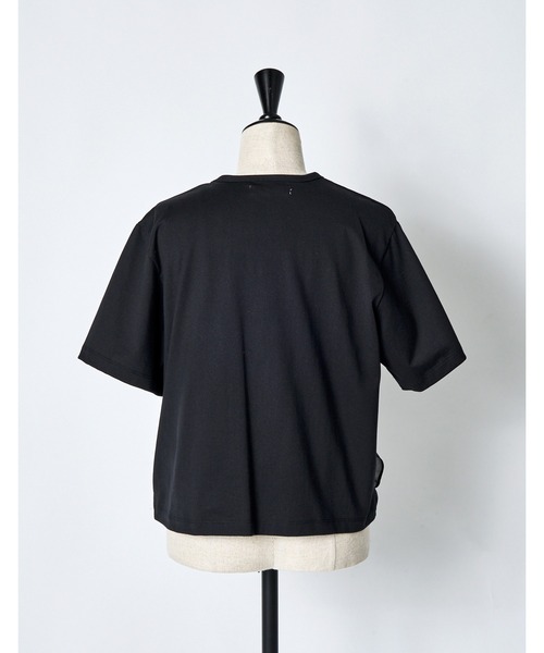 RUMCHE(ラムシェ)の「Tuck Chief Cutsew Tops / タックチーフカットソートップス(Tシャツ/カットソー・レディース・ホワイト/ブラック/ミント・FREE)」の19枚目の写真