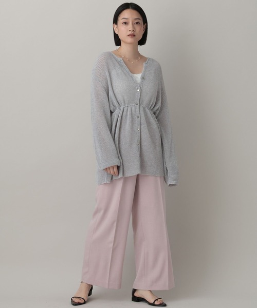 A part by（アパートバイ）の「リネンコンドロストカーディガン（カーディガン/ボレロ・レディース・ネイビー/アイボリー/グレー系その他2・FREE）」の12枚目の写真