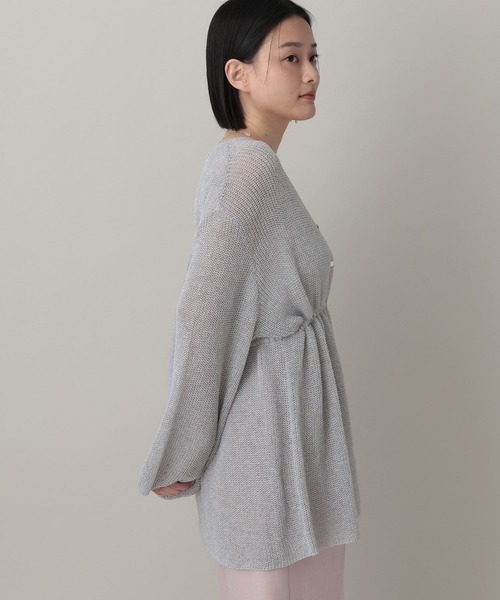 A part by（アパートバイ）の「リネンコンドロストカーディガン（カーディガン/ボレロ・レディース・ネイビー/アイボリー/グレー系その他2・FREE）」の15枚目の写真