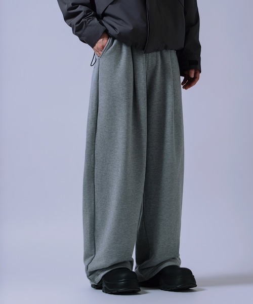 improves(インプローブス)の「ダブルタック 極太 ワイドスウェットパンツ(スウェットパンツ・メンズ・杢グレー・LARGE/MEDIUM)」の1枚目の写真