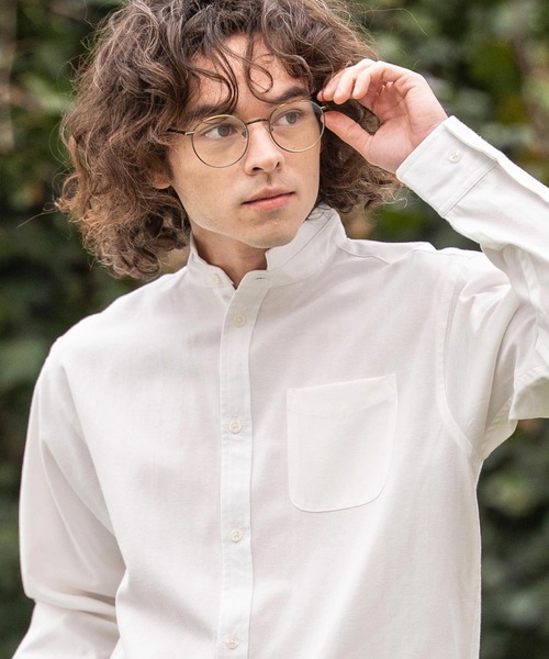 CAMBIO（カンビオ）の「ms6470- ミニスタンドカラーLSシャツ(BP-BFS0118)（シャツ/ブラウス・メンズ・ピンク/ベージュ/サックスブルー/オフホワイト・S/L/M）」の6枚目の写真