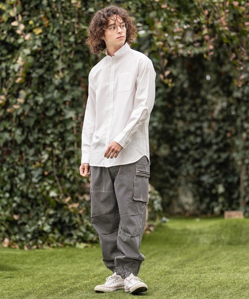 CAMBIO（カンビオ）の「ms6470- ミニスタンドカラーLSシャツ(BP-BFS0118)（シャツ/ブラウス・メンズ・ピンク/ベージュ/サックスブルー/オフホワイト・S/L/M）」の8枚目の写真