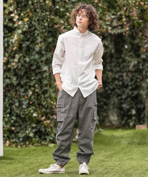 CAMBIO（カンビオ）の「ms6470- ミニスタンドカラーLSシャツ(BP-BFS0118)（シャツ/ブラウス・メンズ・ピンク/ベージュ/サックスブルー/オフホワイト・S/L/M）」の9枚目の写真