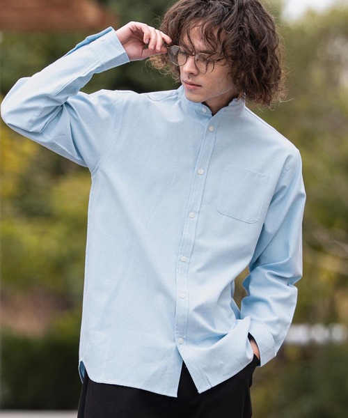 CAMBIO（カンビオ）の「ms6470- ミニスタンドカラーLSシャツ(BP-BFS0118)（シャツ/ブラウス・メンズ・ピンク/ベージュ/サックスブルー/オフホワイト・S/L/M）」の10枚目の写真