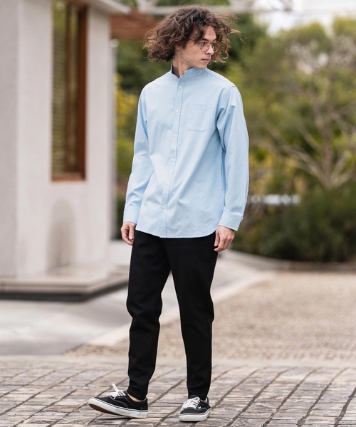 CAMBIO（カンビオ）の「ms6470- ミニスタンドカラーLSシャツ(BP-BFS0118)（シャツ/ブラウス・メンズ・ピンク/ベージュ/サックスブルー/オフホワイト・S/L/M）」の12枚目の写真