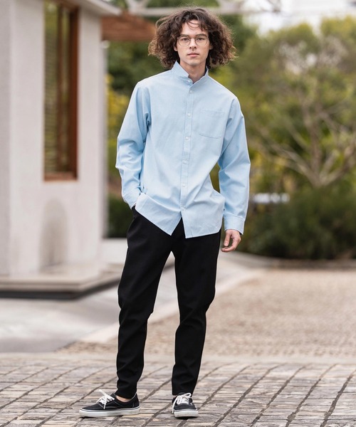 CAMBIO（カンビオ）の「ms6470- ミニスタンドカラーLSシャツ(BP-BFS0118)（シャツ/ブラウス・メンズ・ピンク/ベージュ/サックスブルー/オフホワイト・S/L/M）」の13枚目の写真