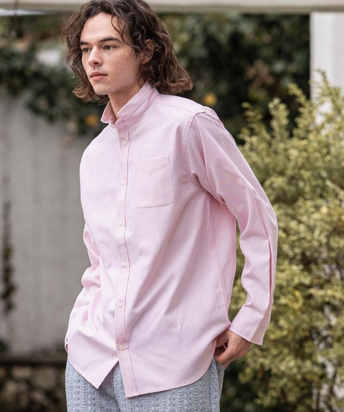 CAMBIO（カンビオ）の「ms6470- ミニスタンドカラーLSシャツ(BP-BFS0118)（シャツ/ブラウス・メンズ・ピンク/ベージュ/サックスブルー/オフホワイト・S/L/M）」の14枚目の写真