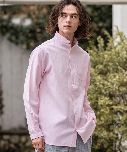 CAMBIO（カンビオ）の「ms6470- ミニスタンドカラーLSシャツ(BP-BFS0118)（シャツ/ブラウス・メンズ・ピンク/ベージュ/サックスブルー/オフホワイト・S/L/M）」の15枚目の写真