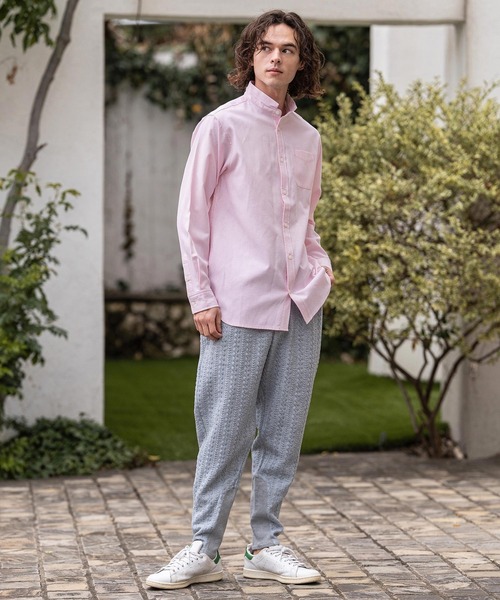 CAMBIO（カンビオ）の「ms6470- ミニスタンドカラーLSシャツ(BP-BFS0118)（シャツ/ブラウス・メンズ・ピンク/ベージュ/サックスブルー/オフホワイト・S/L/M）」の16枚目の写真