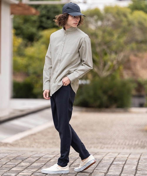 CAMBIO（カンビオ）の「ms6470- ミニスタンドカラーLSシャツ(BP-BFS0118)（シャツ/ブラウス・メンズ・ピンク/ベージュ/サックスブルー/オフホワイト・S/L/M）」の22枚目の写真