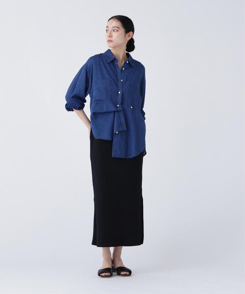 NAVYNAVY(ネイビーネイビー)の「【365ユーティリティ】マルチWAYシアーデニムシャツ(シャツ/ブラウス・レディース・ネイビー/ブルー・FREE)」の11枚目の写真