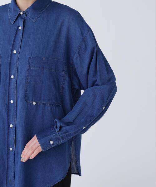 NAVYNAVY(ネイビーネイビー)の「【365ユーティリティ】マルチWAYシアーデニムシャツ(シャツ/ブラウス・レディース・ネイビー/ブルー・FREE)」の17枚目の写真