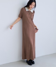 VIS（ビス）の「ポロ襟ニットワンピース（ワンピース）」