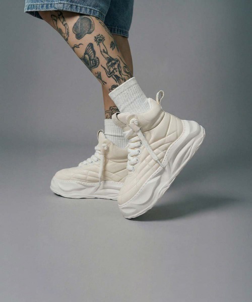 DISTORTION(ディストーション)の「ディストーション ディスオーダー ミッド DISTORTION DISORDER MID White DIS26F0010-WHT(スニーカー・メンズ・ホワイト・42/41)」の1枚目の写真