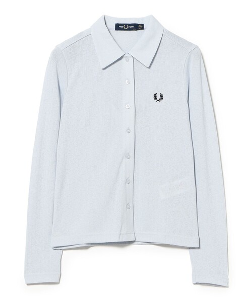 Ray BEAMS(レイビームス)の「【別注】FRED PERRY / ロングスリーブ ボタン ポロシャツ(Tシャツ/カットソー・レディース・ネイビー/サックスブルー・10)」の1枚目の写真