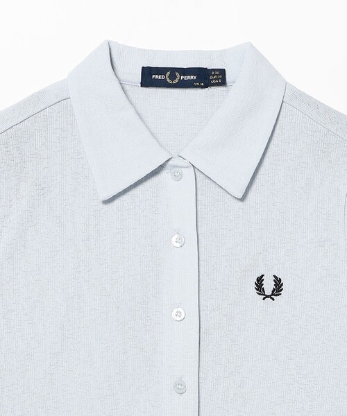 Ray BEAMS(レイビームス)の「【別注】FRED PERRY / ロングスリーブ ボタン ポロシャツ(Tシャツ/カットソー・レディース・ネイビー/サックスブルー・10)」の8枚目の写真