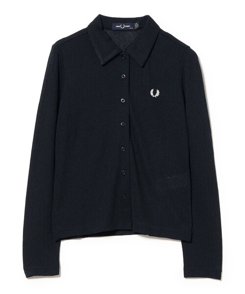 Ray BEAMS(レイビームス)の「【8/6値下げ】【別注】FRED PERRY / ロングスリーブ ボタン ポロシャツ(Tシャツ/カットソー・レディース・ネイビー/サックスブルー・10)」の18枚目の写真