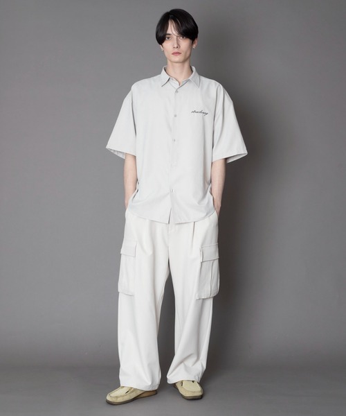BROWNY(ブラウニー)の「BROWNY/アイススウェードシャツ(シャツ/ブラウス・メンズ・ライトベージュ/チャコール・MEDIUM/LARGE)」の3枚目の写真