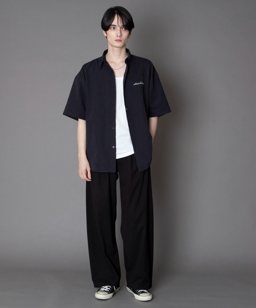 BROWNY(ブラウニー)の「BROWNY/アイススウェードシャツ(シャツ/ブラウス・メンズ・ライトベージュ/チャコール・MEDIUM/LARGE)」の4枚目の写真