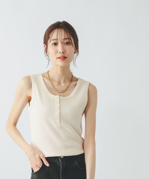 GLOBAL WORK(グローバルワーク)の「Beautee2WAYヘンリー/636773(タンクトップ・レディース・オフホワイト/ダークブラウン/ブラック/レッド系その他6・MEDIUM/LARGE)」の13枚目の写真