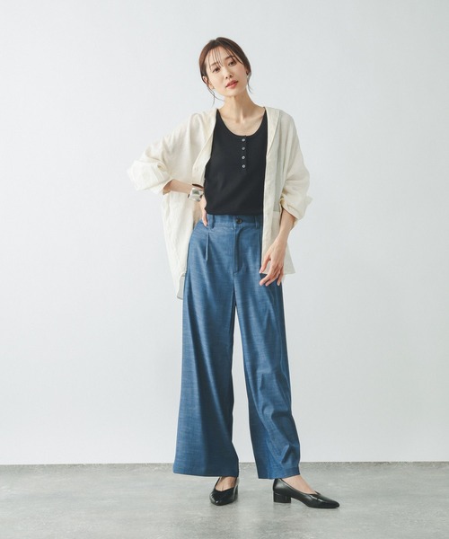 GLOBAL WORK(グローバルワーク)の「Beautee2WAYヘンリー/636773(タンクトップ・レディース・オフホワイト/ダークブラウン/ブラック/レッド系その他6・MEDIUM/LARGE)」の14枚目の写真