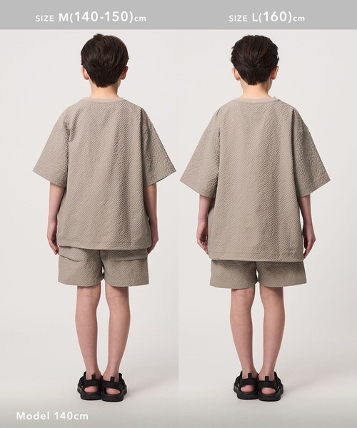 WILD THINGS（ワイルドシングス）の「【別注】＜WILD THINGS＞ ポケット プルオーバー Tシャツ / キッズ 140cm-160cm（Tシャツ/カットソー・キッズ・ブラック/ベージュ・M(140-150cm)/L(160cm)）」の8枚目の写真