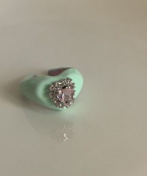 Vini（ヴィニ）の「ハート ストーン グリーン リング ( フリーサイズ )（リング）」