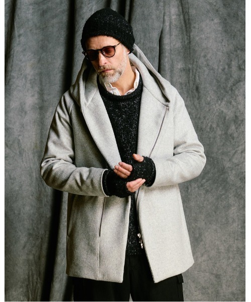 wjk（ダヴルジェイケイ）の「zip witch coat（その他アウター・メンズ・ライトグレー/ブラック/ネイビー・SMALL/MEDIUM/LARGE/X-LARGE）」の2枚目の写真