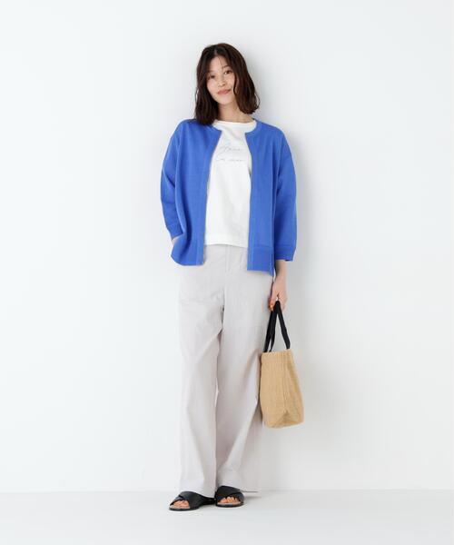 human woman(ヒューマンウーマン)の「◆【名品/ウォッシャブル/4カラー展開】ハイゲージギマ ジップアップクルーカーディガン(カーディガン/ボレロ・レディース・ブラウン系その他/ホワイト系その他/レッド/ブルー・MEDIUM)」の20枚目の写真