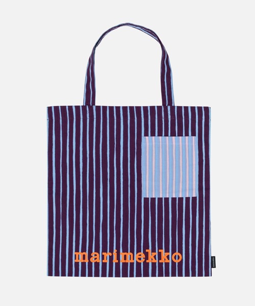 marimekko(マリメッコ)の「Piccolo / tote bag 43 x 44(トートバッグ・レディース・オレンジ/パープル・FREE)」の1枚目の写真