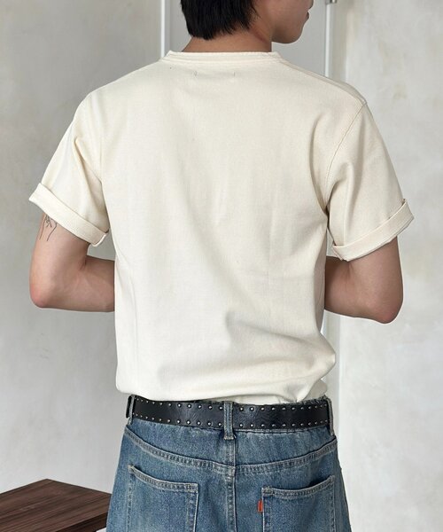 CPCM(シーピーシーエム)の「スパンリブヘンリーT(Tシャツ/カットソー・メンズ・カーキ/ブラック/ホワイト・MEDIUM/LARGE)」の10枚目の写真