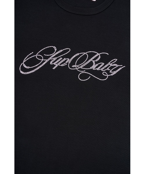 SupBaby by SUPPLIER(サプベイビーバイサプライヤー)の「Tシャツ|Rhinestone Baby Logo Tee|SupBaby by. SUPPLIER(Tシャツ/カットソー・レディース・ブラック/ホワイト・SMALL/MEDIUM)」の4枚目の写真
