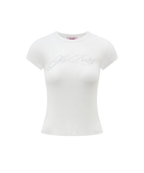 SupBaby by SUPPLIER(サプベイビーバイサプライヤー)の「Tシャツ|Rhinestone Baby Logo Tee|SupBaby by. SUPPLIER(Tシャツ/カットソー・レディース・ブラック/ホワイト・SMALL/MEDIUM)」の22枚目の写真